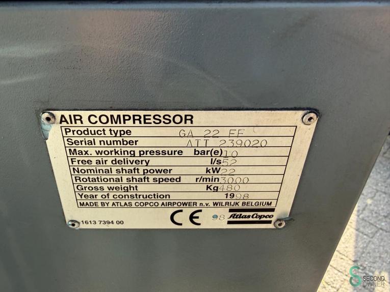 Atlas Copco GA 22 FF BOU11.368 71 19217